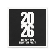 2026 års nyårshändelse svartvita blöjor