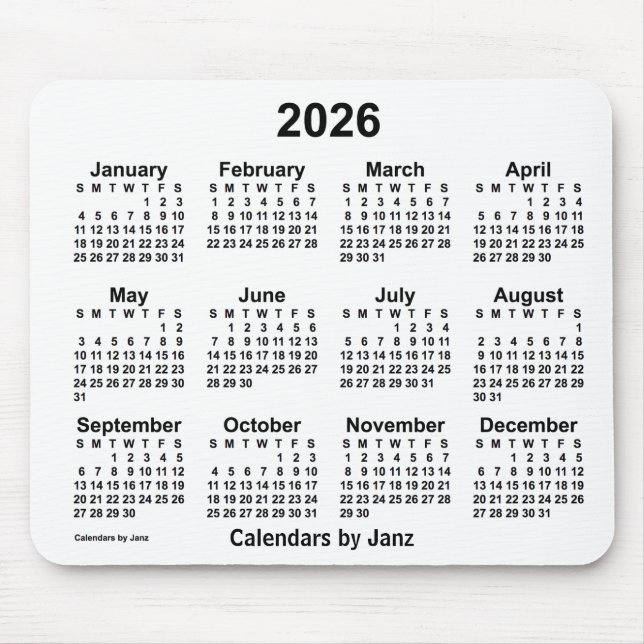 2026 års vitbok av Janz Mouse Pad Musmatta (Framsidan)