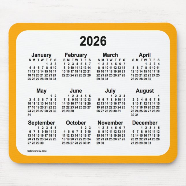 2026 års vitbok om Orangen från Janz Two Tone Musmatta (Framsidan)