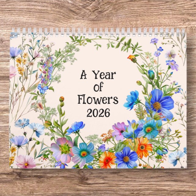 2026: Årskalendern för blommor Kalender (2026 Wildflowers Wall Calendar – A Year of Natural Beauty)