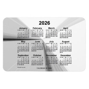 2026 Avstötande rökkalender från Janz 4x6 Magnet