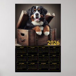 2026 Bernese Mountain Dog-kalender Poster