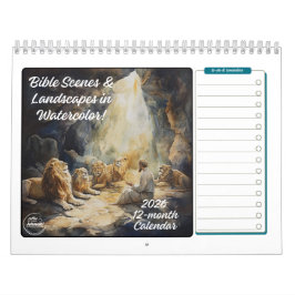 2026 Bibelscener och landskap 12 månader Kalender