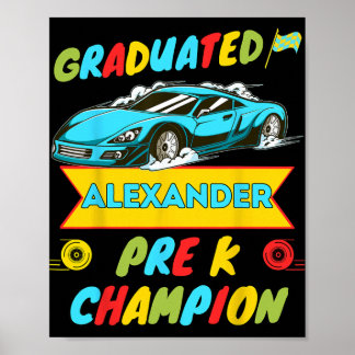 2026 Bil Alexander Personlig Sista Dag För Förskol Poster