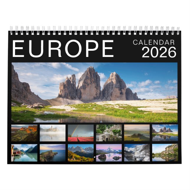 2026 Bilder i Europa Kalender (Omslag)