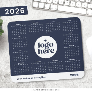 2026 Blåårskalender för Logotypens marin Fullt Musmatta