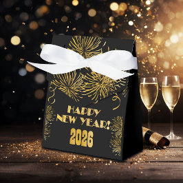2026 Black Gold Glitter New Year's Eve Party  Presentaskar