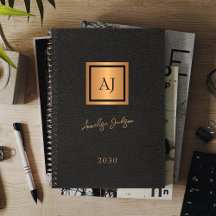 2026 Black guld monogrammed skript namn elegant