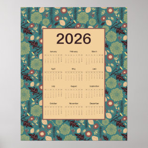 2026 Blomkalender Affisch