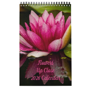 2026 Blommor på Närbild En Sida Väggkalender Kalender