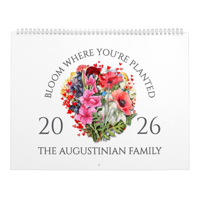 2026 BLOOM WHERE PLANTED Christian Birth Month  Kalender (Omslag)