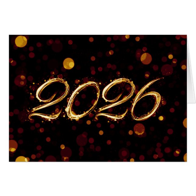 2026 bokeh-ljus nyår OBS kort (Framsidan Horizontal)
