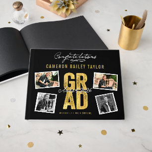 2026 Bold Guld GRAD 4 Multi Foto Examenfest Gästböcker