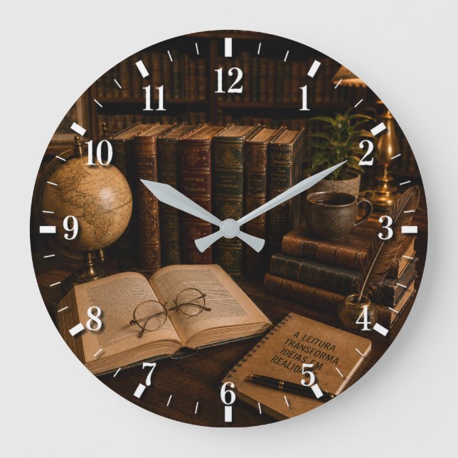 2026 Books Wall Clock Stor Klocka (Framsida)