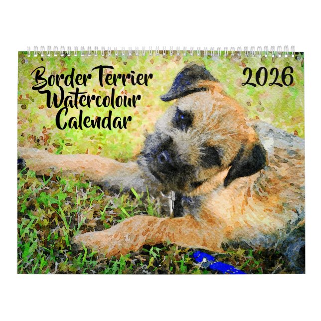 2026 Border Terrier Dog Mama Gift Border Lover  Kalender (Omslag)