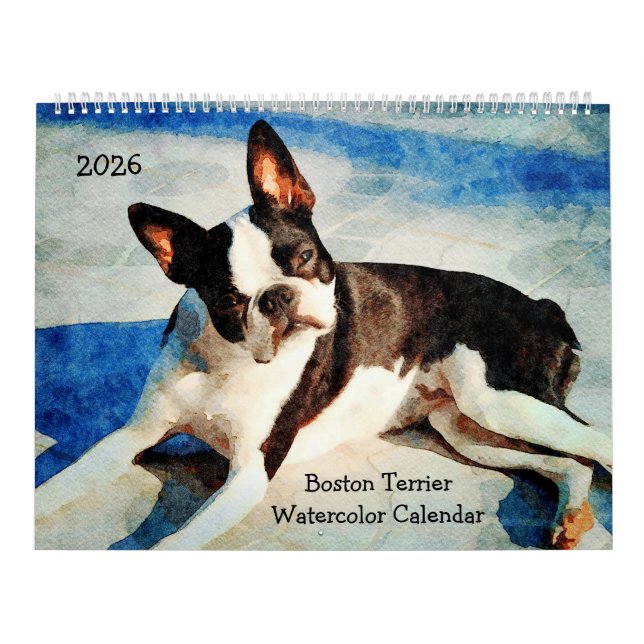 2026 Boston Terrier Dog Owners Lovers Bostons Gift Kalender (Omslag)