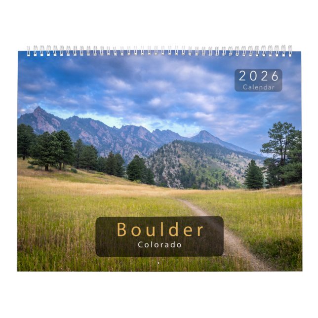 2026 Boulder Colorado Nature Calendar Kalender (Omslag)
