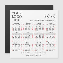 2026 Business Calendar Magnet Company Logotyp Enke
