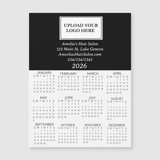 2026 Business Logo Mini Calendar (Framsida)