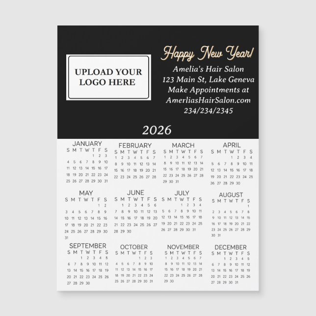 2026 Business Logo Mini Calendar (Framsida)