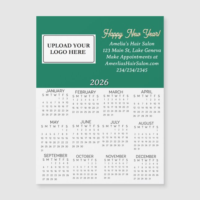 2026 Business Logo Mini Calendar (Framsida)