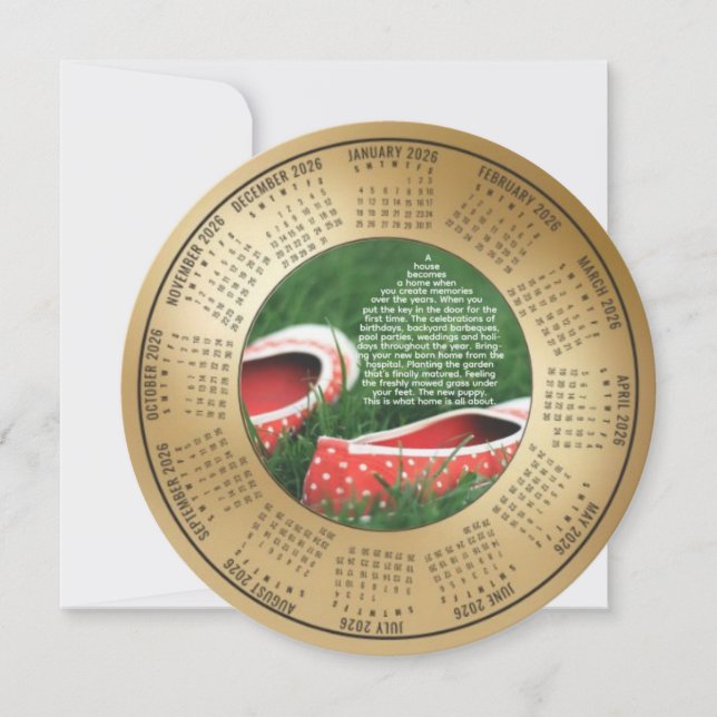 2026 Calendar A House Becomes A Home Julkort (Framsida)