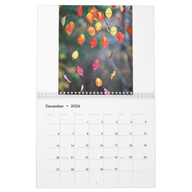 2026 Calendar (Autumn Leaves- Created by Grok) Kalender (Dec 2026)