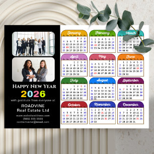 2026 Calendar Business 2 Photo US Magnetic Helgdag