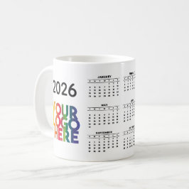 2026 Calendar Business Logotyp Corporate Office Gi Kaffemugg
