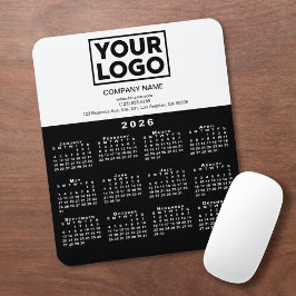 2026 Calendar Company Logotyp and Text Black White Musmatta
