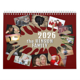 2026 Calendar Färg Stänk Anpassningsbar Photo Coll Kalender