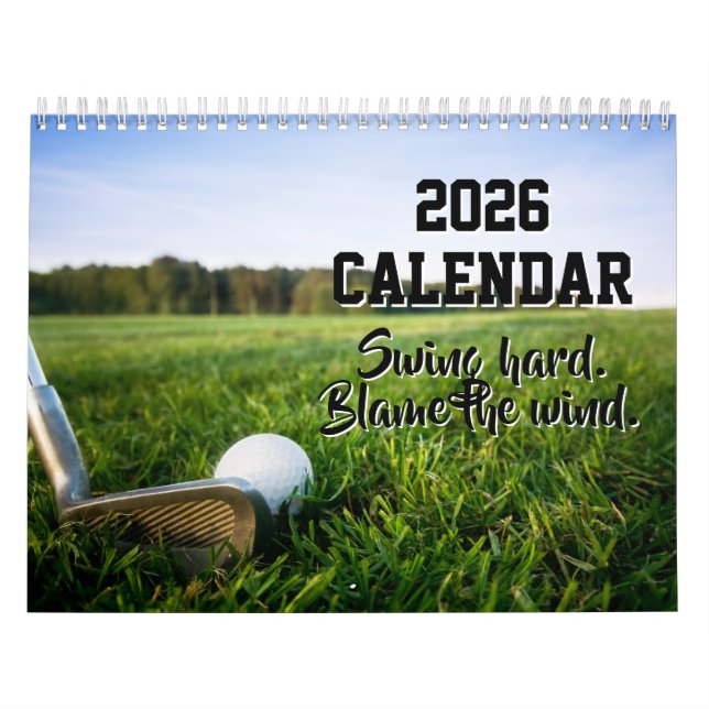2026 Calendar Funny Golf Quotes Golfer Humor  Kalender (Omslag)