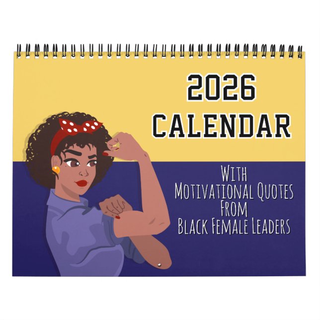 2026 Calendar Inspirational Quote Black Girl Magic Kalender (Omslag)