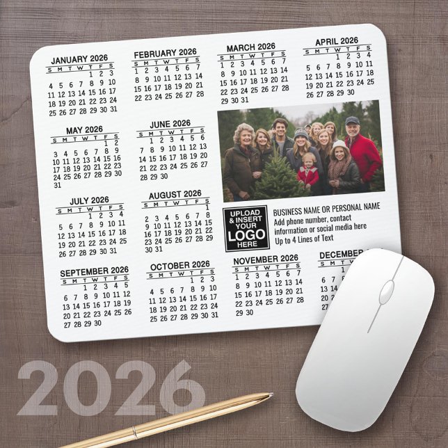2026 Calendar - logo, photo business Musmatta (2026 Calendar on a Mousepad)