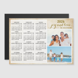 2026 Calendar Magnet Anpassningsbar Family Photo K