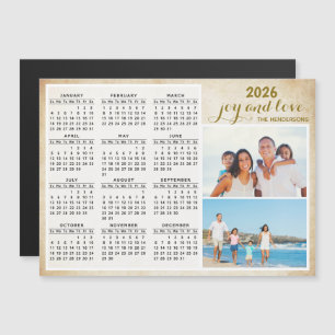 2026 Calendar Magnet Anpassningsbar Family Photo K