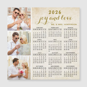 2026 Calendar Magnet for Fridge Anpassningsbar Pho