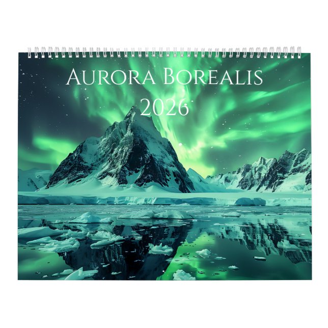 2026 Calendar of Aurora Borealis Artwork Kalender (Omslag)