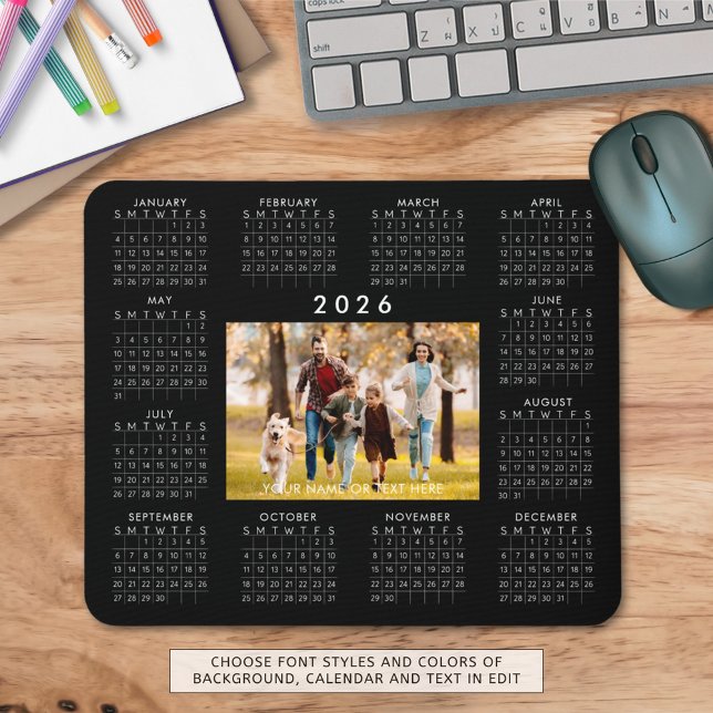 2026 Calendar One Photo Personlig Anpassningsbar F Musmatta (Skapare uppladdad)
