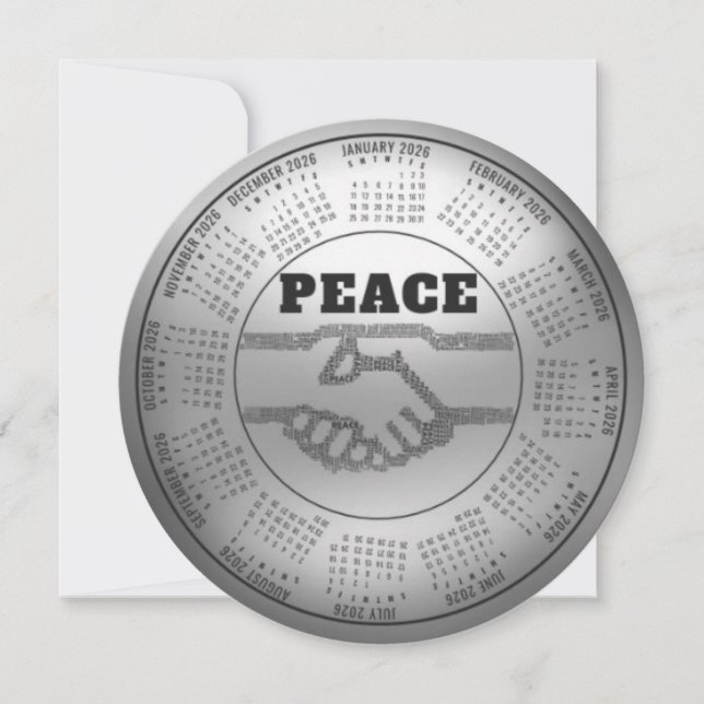 2026 Calendar Peace Julkort (Framsida)