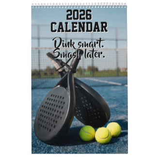 2026 Calendar Pickleball Funny Quotes Dink Paddle Kalender