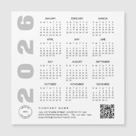 2026 Calendar QR Code Company Logotyp Giveaway