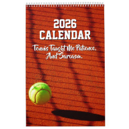 2026 Calendar Tennis Funny Motivational Quotes Kid Kalender