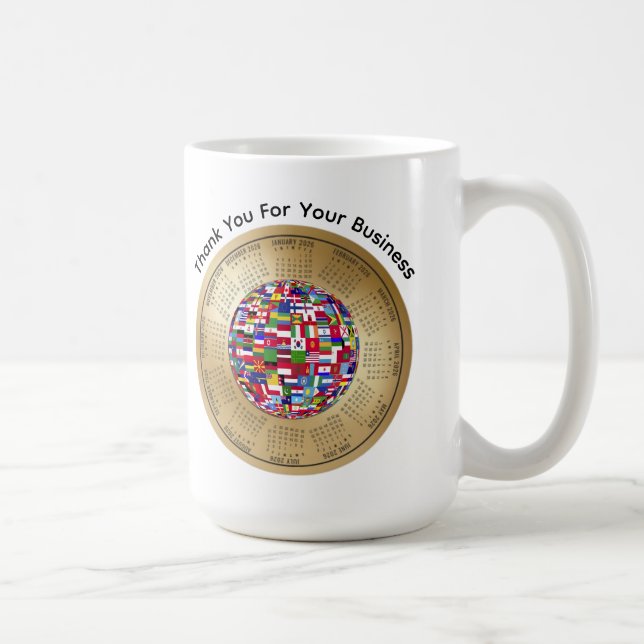2026 Calendar - Thank You For Your Business Coffee Kaffemugg (Höger)