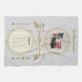 2026 Calendar Towel God Bless America 250 Years Kökshandduk
