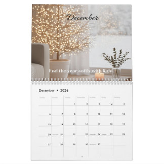2026 Calm Calendar — Minimalist Soft Aesthetic Kalender