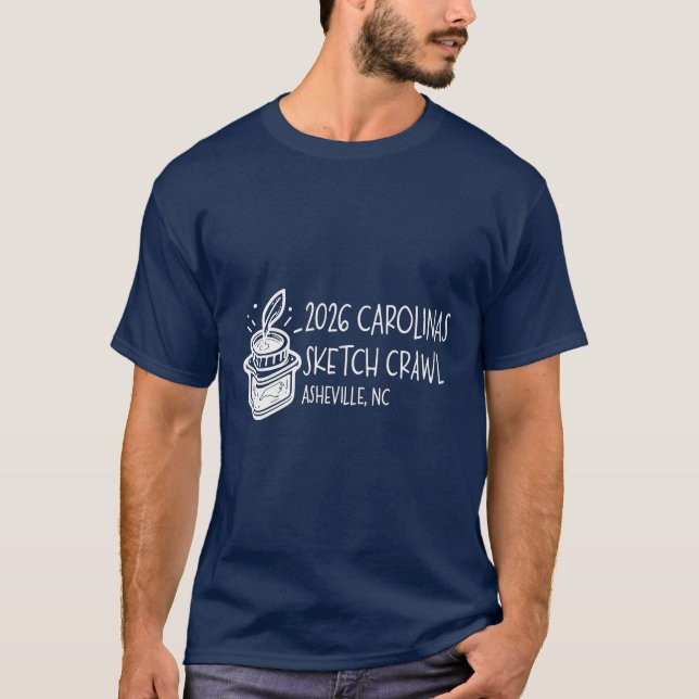 2026 Carolinas Sketch Crawl Herr T-Shirt (Framsida)