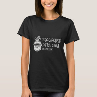 2026 Carolinas Sketch Crawl Kvinnors Crew Neck-skj T Shirt