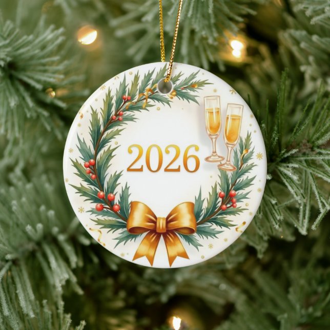 2026 ceramic ornament  (Träd)
