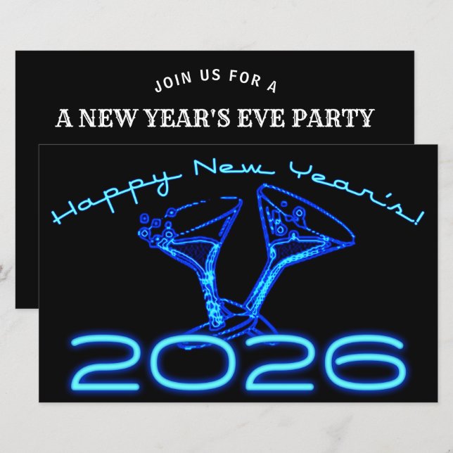 2026 champagne firar nyårsfest (Fram/baksida)